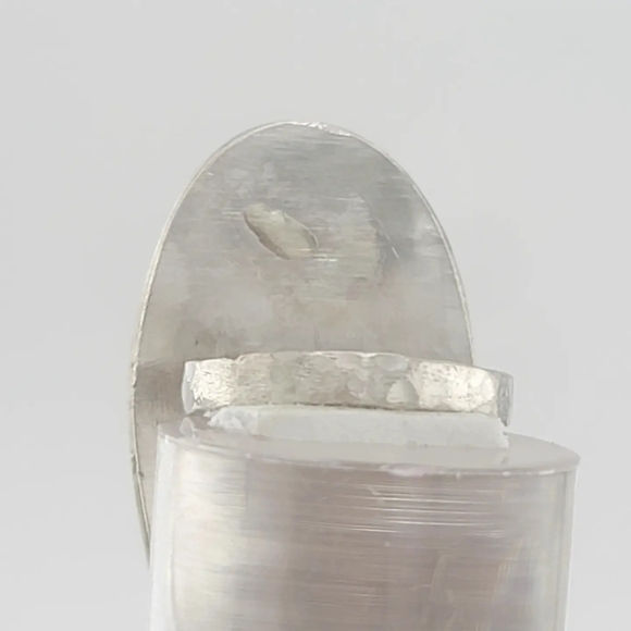 GARNET OVAL RING HANDMADE IN STERLING SILVER METAL YOUR SIZE - Picture 4 of 4